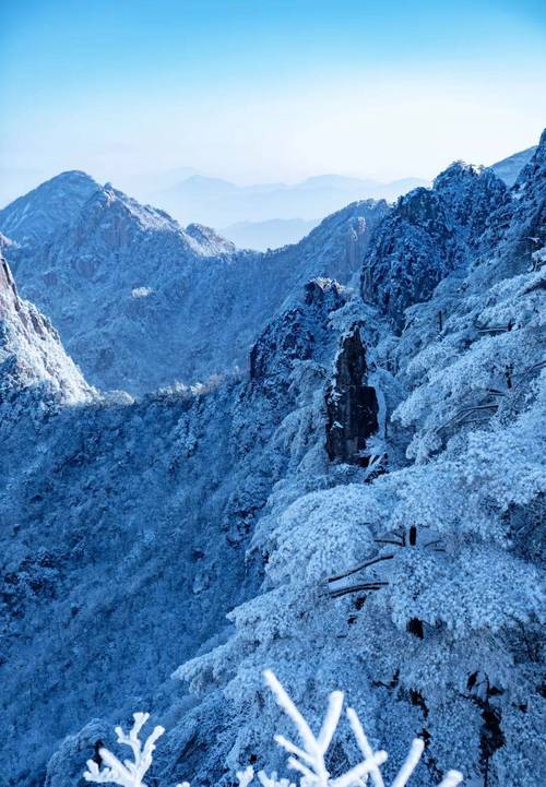黄山风景区雪后初霁,美景如画
