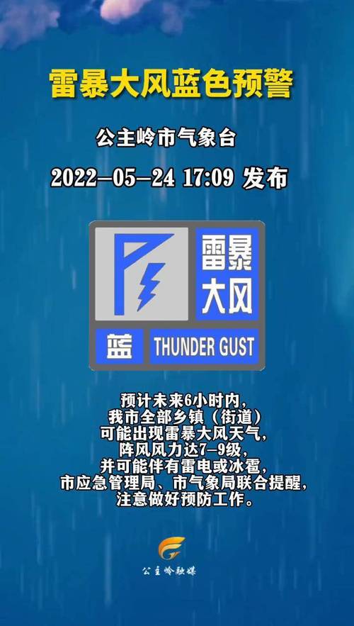 辽宁省普兰店市发布雷雨大风蓝色预警_1
