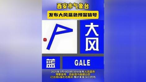 陕西省金台区发布大风蓝色预警