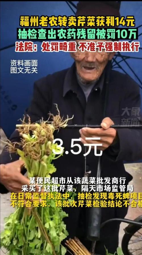 转卖芹菜赚14元被罚10万,这样的处罚合理吗?