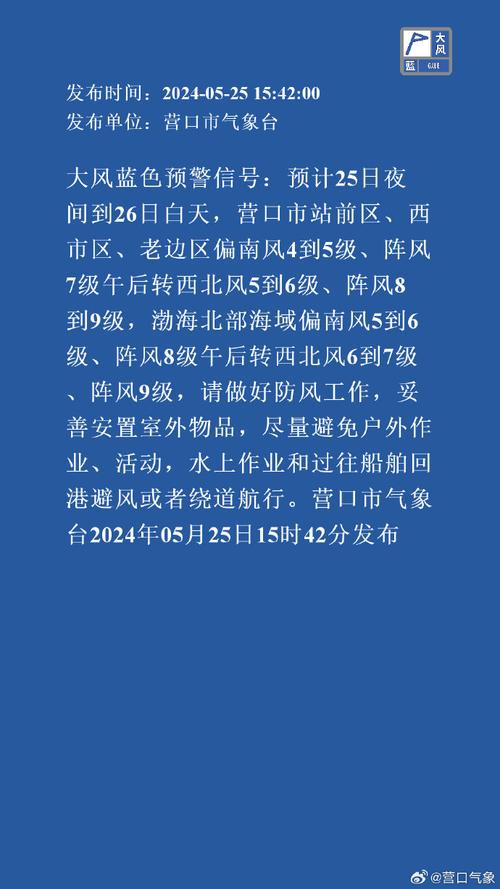 辽宁省大石桥市发布大风蓝色预警_9